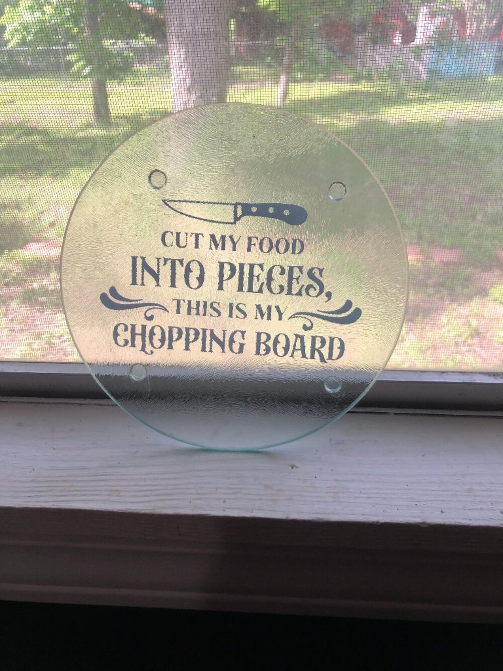 Rounded Glass Cutting Board